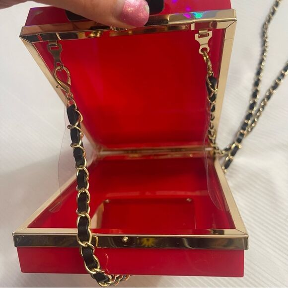 Candy Apple Red Paris Shoulder Bag Purse Handbag - Picture 11 of 12